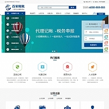 注册记账财税类织梦网站源码 财务会计公司注册类网站模板