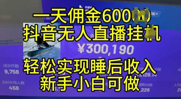 2024年11月抖音无人直播带货挂JI,小白的梦想之路,全天24小时收益不间断实现真正管道收益【揭秘】