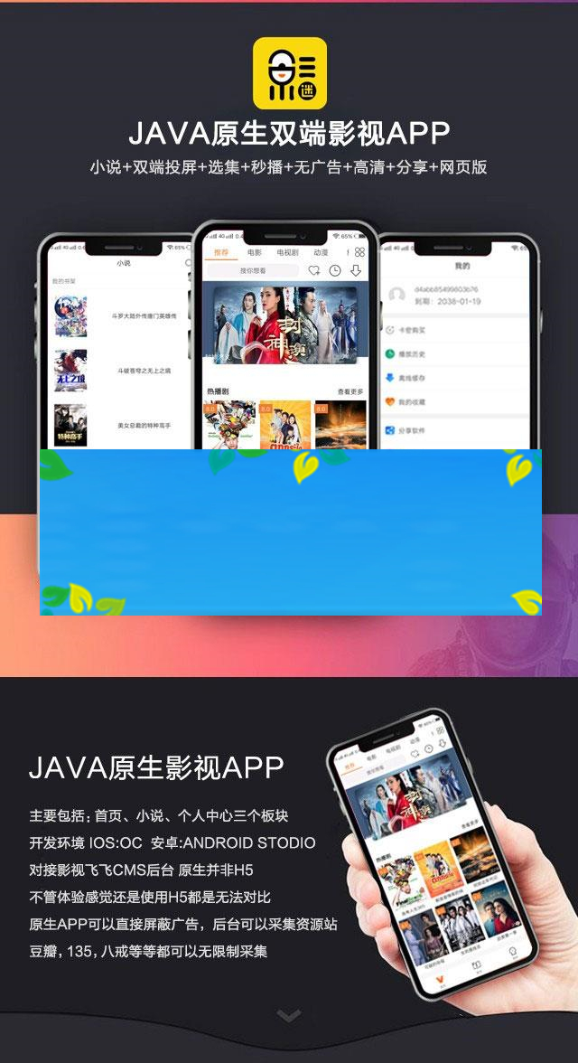 新UI新版JAVA原生双端影视APP投屏影视APP源码_源码下载