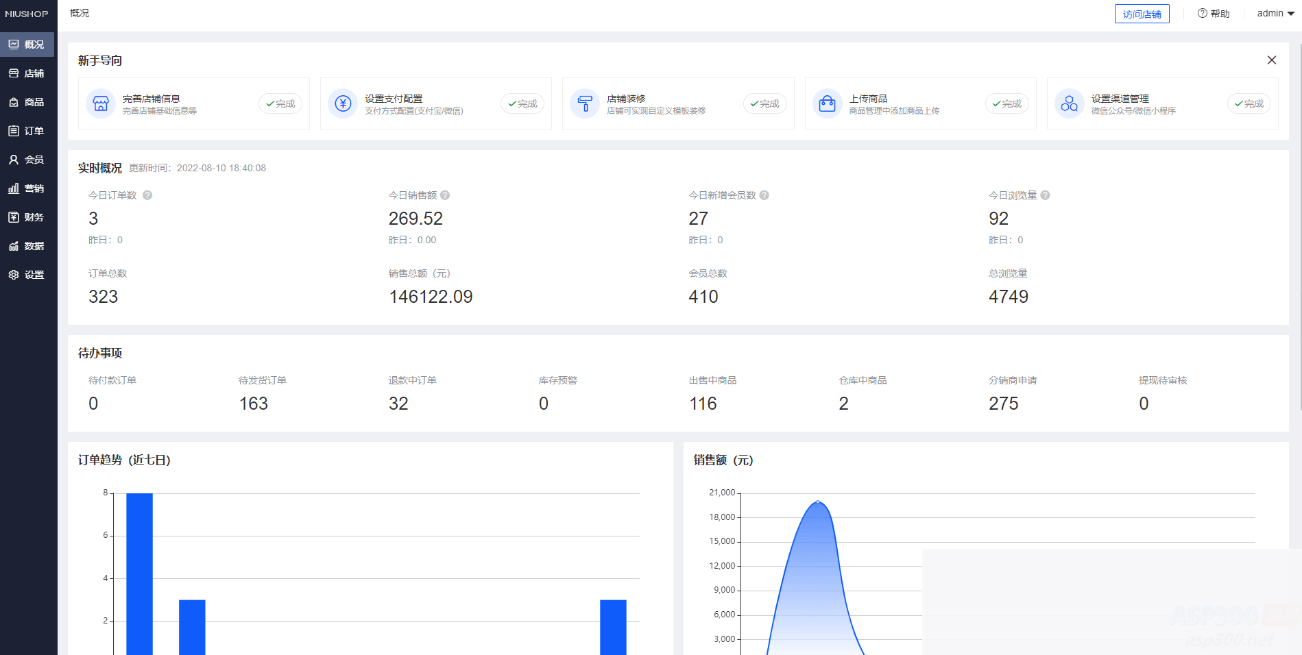 ThinkPHP6 开发的完善的多端商城系统
