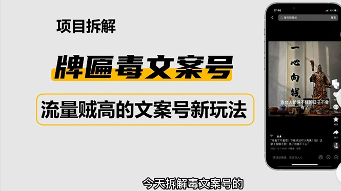 **新标题**：2023抖音快手新潮流：牌匾文案号，快速起号，轻松变现