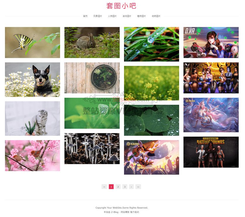 zblog模板：自适应摄影照片博客网站模板
