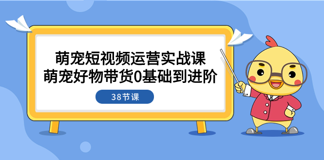 萌宠·短视频运营实战课:萌宠好物带货0基础到进阶