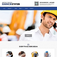 响应式外贸网站源码 HTML5蓝色高端简洁外贸企业公司织梦模板