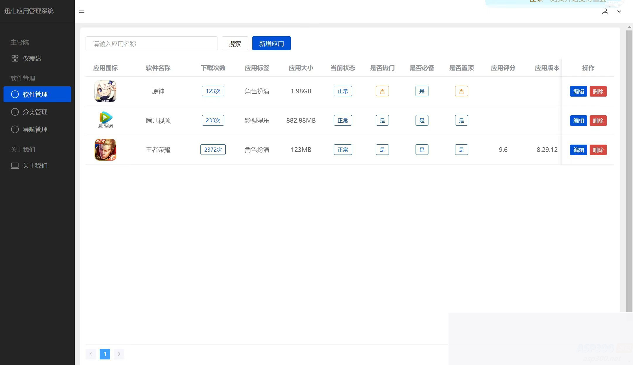 讯七应用系统 开源的应用商城源码