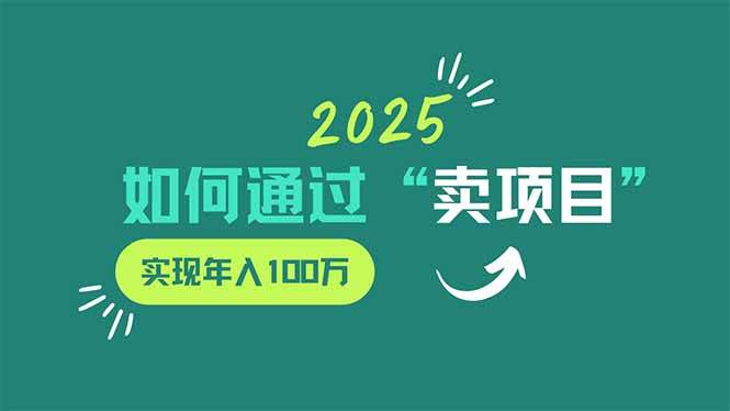 2025年如何通过“卖项目”实现年入100万